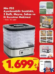 MİOJİ MİO FD5 MEYVE KURUTMA MAKİNESİ